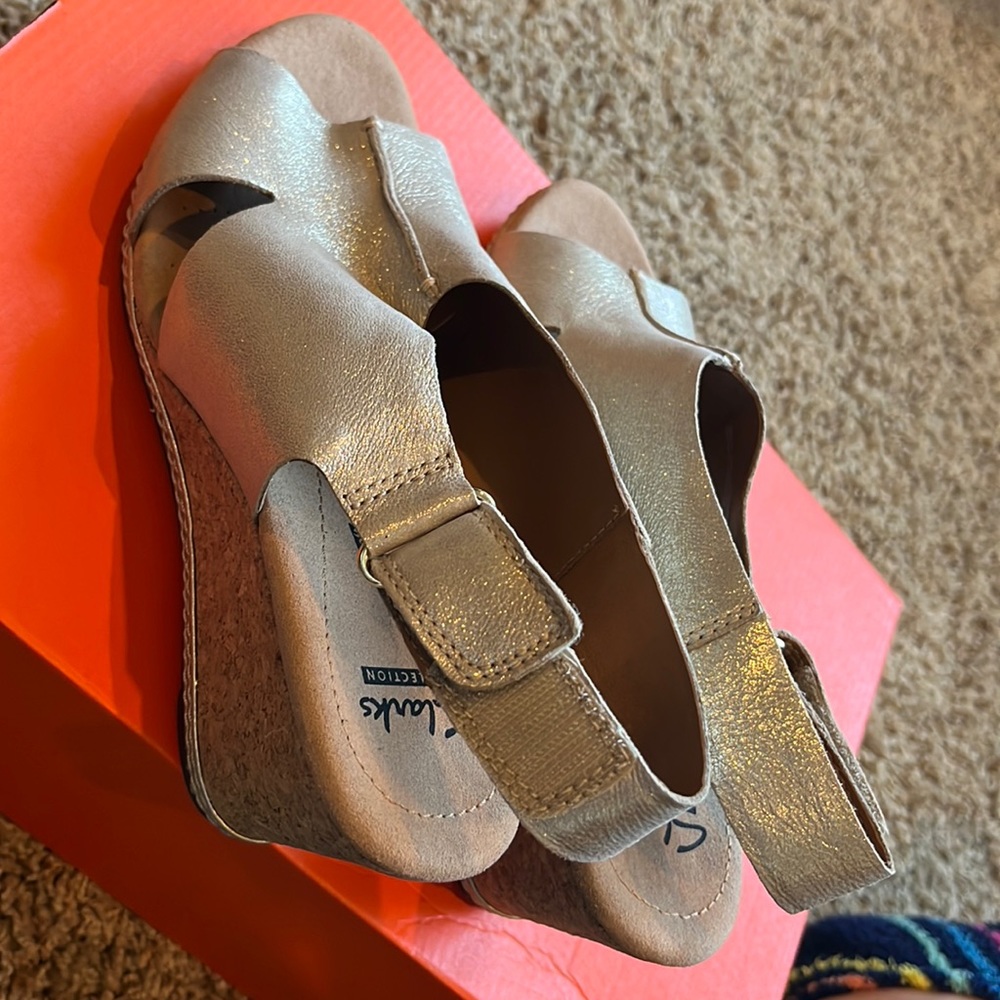 Clark’s wedge sandals